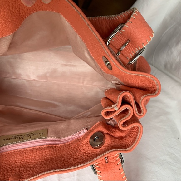 Carla Mancini Stylish Orange Leather Women's Bag - Picture 3 of 5